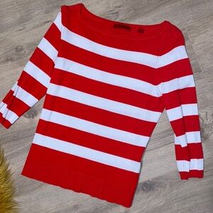 Red and White Striped Sweater